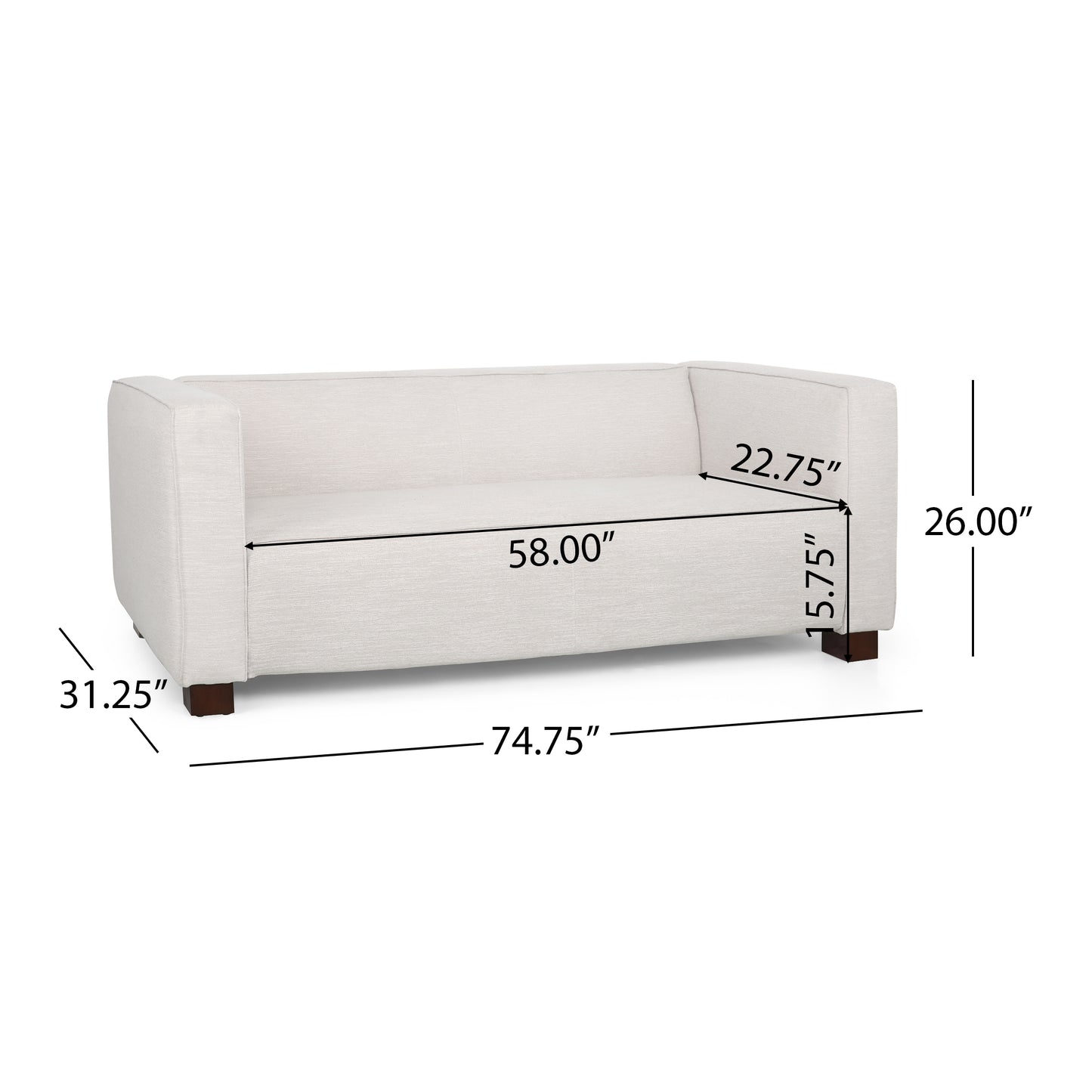 Fabric Loveseat Sofa