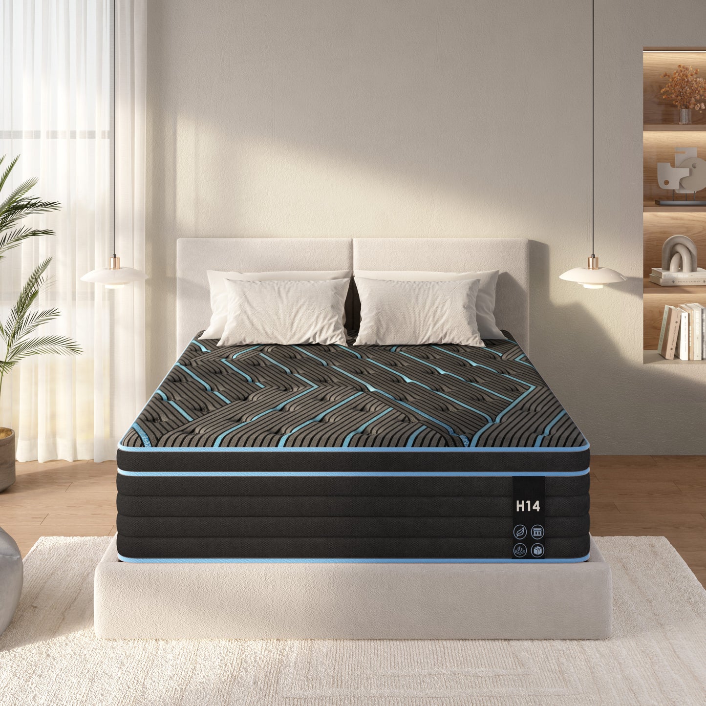 Hybrid Mattress, Individually Pocketed Innerspring, Medium Firm