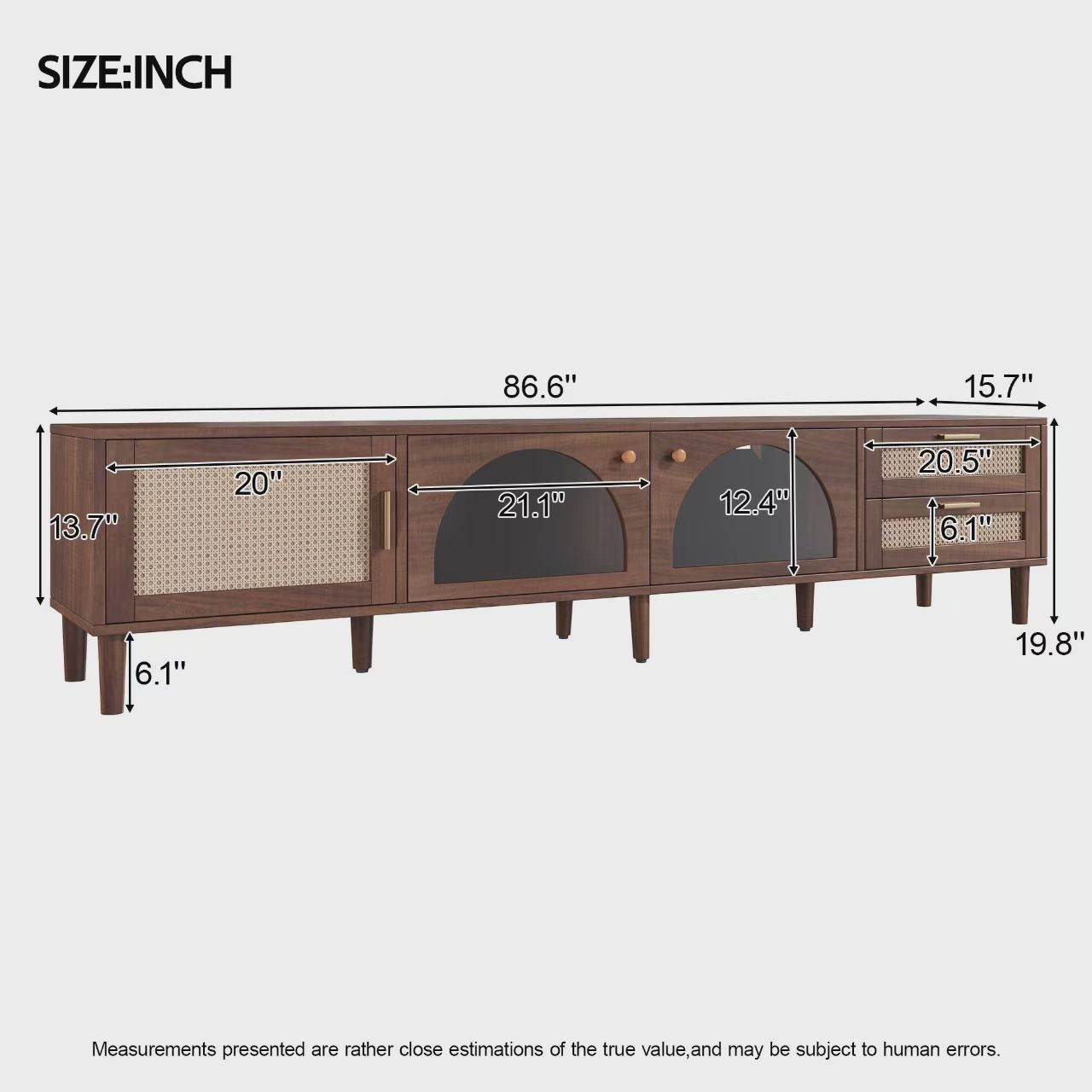 86 inch TV Stand for TVs up to 90", Entertainment Center with App Controlled LED Lights, 2 Drawers & Glass Door Storage