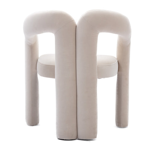 Contemporary Designed Velvet Fabric Upholstered Accent/Dining Chair /Barrel Side Chairs Kitchen Armchair for Living Room set of 2