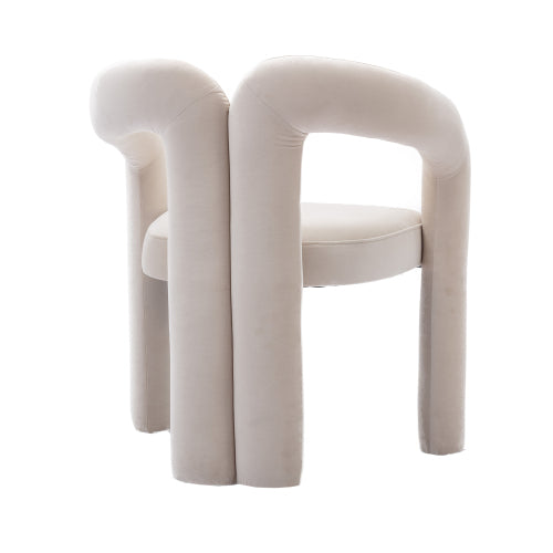 Contemporary Designed Velvet Fabric Upholstered Accent/Dining Chair /Barrel Side Chairs Kitchen Armchair for Living Room set of 2