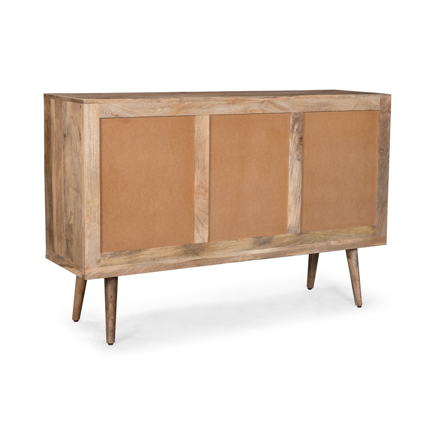 Mid-Century Cabinet - Mango Wood, 3D Weave, Ample Storage